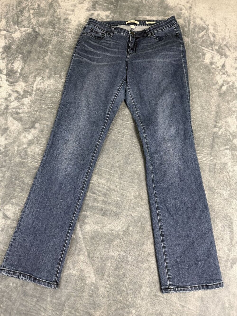 Vintage America Blues Womens Boho Straight Jeans 12R Medium Wash